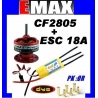 MOTEUR BRUSHLESS CF2805 EMAX 121W + ESC 18A DYS TRACTION 400g