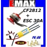 MOTEUR BRUSHLESS CF2812 EMAX 195W + ESC 30/40A DYS TRACTION 800g