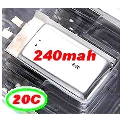BATTERIE LIPO XTREM POWER RC  1S 3.7V  240mah 20C