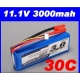 batterie lipo 11.1v 3000mah 30C / 40C  TURNIGY