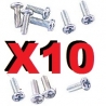 LOT DE 10 VIS CRUCIFORME BOULON M1.5 X 6mm