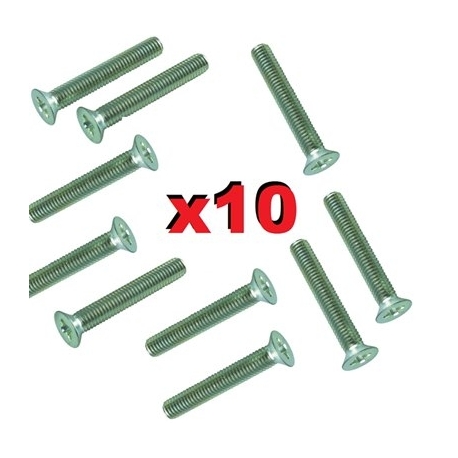 LOT DE 10 VIS BOULON CRUCIFORME TETE FRAISÉE M2 X 6mm