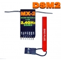 MICRO RECEPTEUR 4.4g MX2  2.4GHZ  6 VOIES  COMPATIBLE DSM2 SPEKTRUM