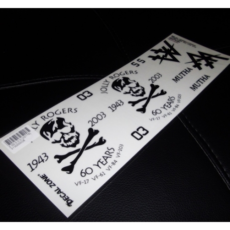 FEUILLE AUTOCOLLANTS  US JOLLY ROGER 300X10
