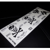 FEUILLE AUTOCOLLANTS  US JOLLY ROGER 300X10