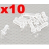 LOT DE 10 VIS  EN POLYCARBONATE TRANSPARENTES CRUCIFORME  M3 X 4mm