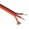CABLE  POUR SERVO TYPE JR/GRAUPNER  MARRON + ROUGE + ORANGE " LE METRE "