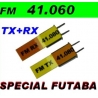 PAIRE DE QUARTZ FM DYNAM TX+RX  41.020 MHz  SPECIAL FUTABA ET COMPATIBLES