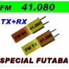 PAIRE DE QUARTZ FM DYNAM TX+RX  41.020 MHz  SPECIAL FUTABA ET COMPATIBLES