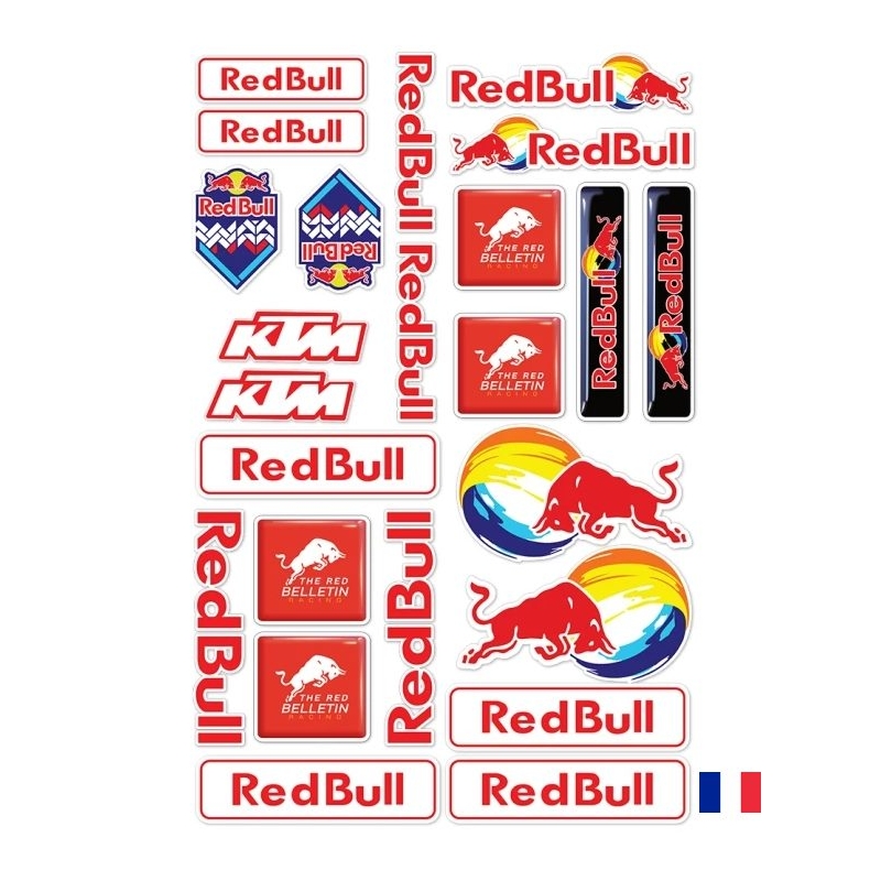 FEUILLE AUTOCOLLANTS REDBULL A4 REF3 - POIDS PLUME RC