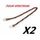 LOT DE 2 RALLONGES 15CM POUR SATELLITE SPEKTRUM