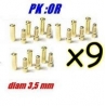 PRISES PK OR PAR 9 PAIRES DIAMETRE 3.5mm 60A MAXI