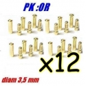 PRISES PK OR PAR 12 PAIRES DIAMETRE 3.5mm 60A MAXI