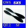 HELICES  GWS EP-2508  2.5X0.8 PAR 2 PIECES