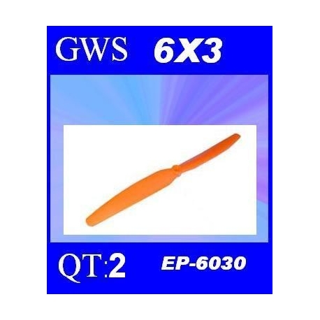 HELICES TYPE GWS EP-6030  6X3 PAR 2 PIECES
