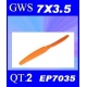 HELICES TYPE GWS EP-7035  7X3.5 PAR 2 PIECES