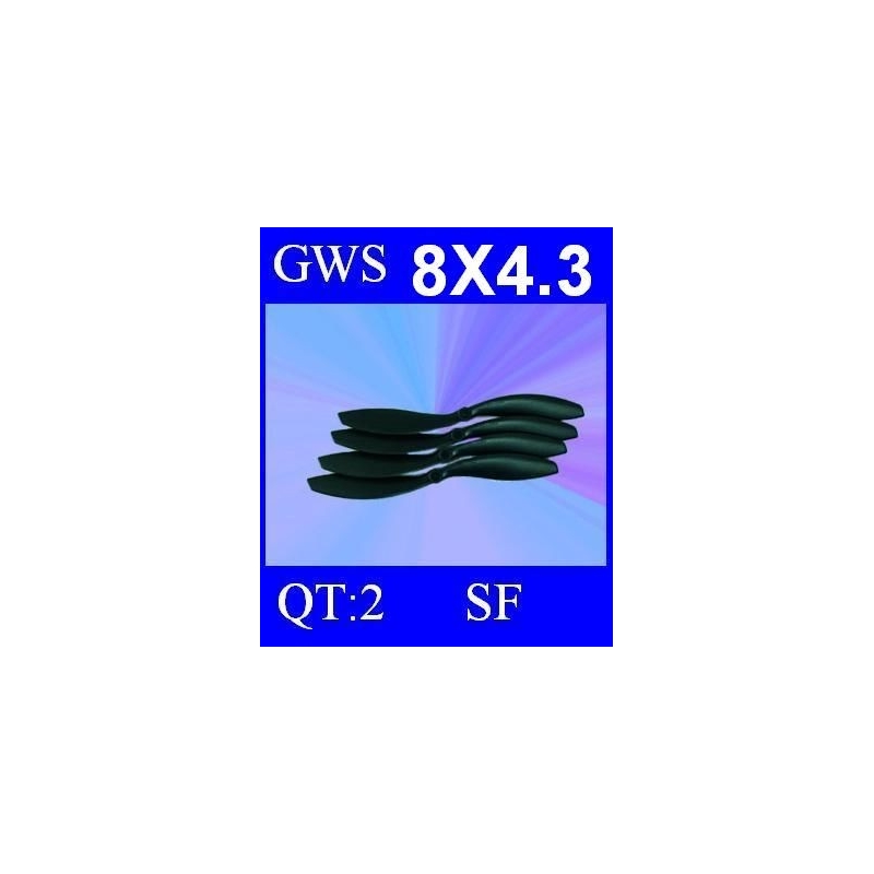 10x GWS 8x4,3 ce type Hélices Hélice reduction Slowflyer 